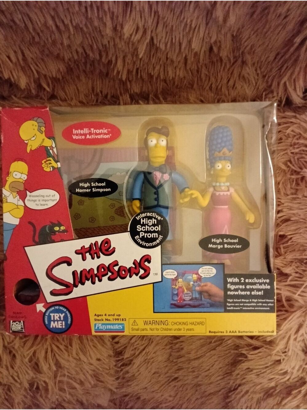 Playmates The Simpsons High School Homer & Marge Prom Figures Gift Set NIB